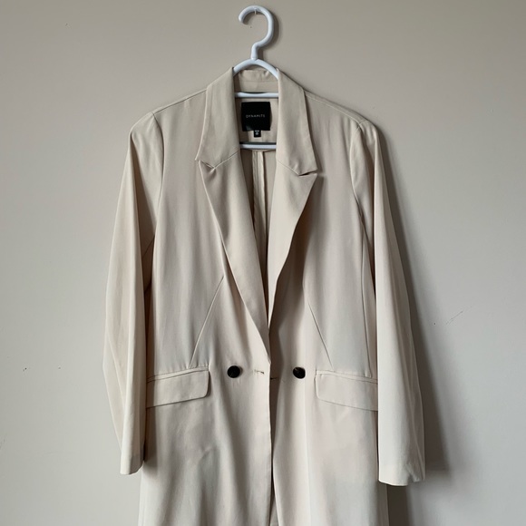 Dynamite Long Blazer in Bone - Picture 3 of 3